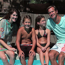 A salt water pool family