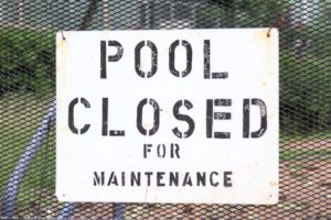 chlorine pool closed for maintenance