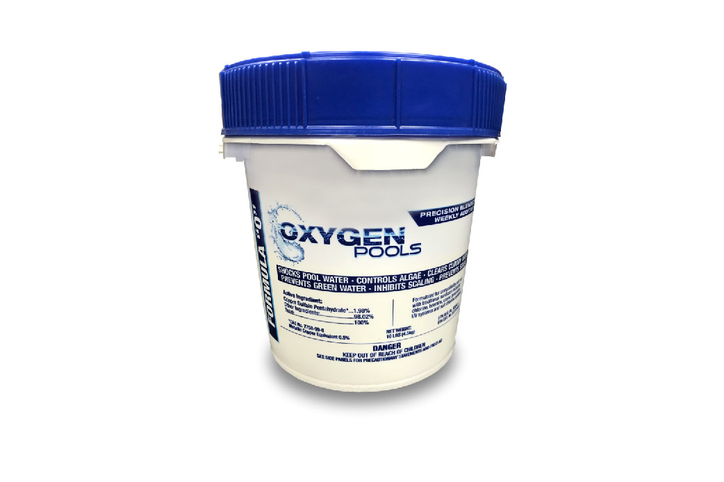 Formula "O" 10lb Pail-Use Once Weekly - Oxygen Pools - Oxygen Based Relax Once A Week Pool Chemicals